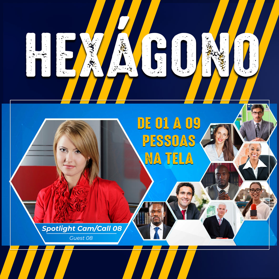 Hexágono - Até 9 pessoas na tela